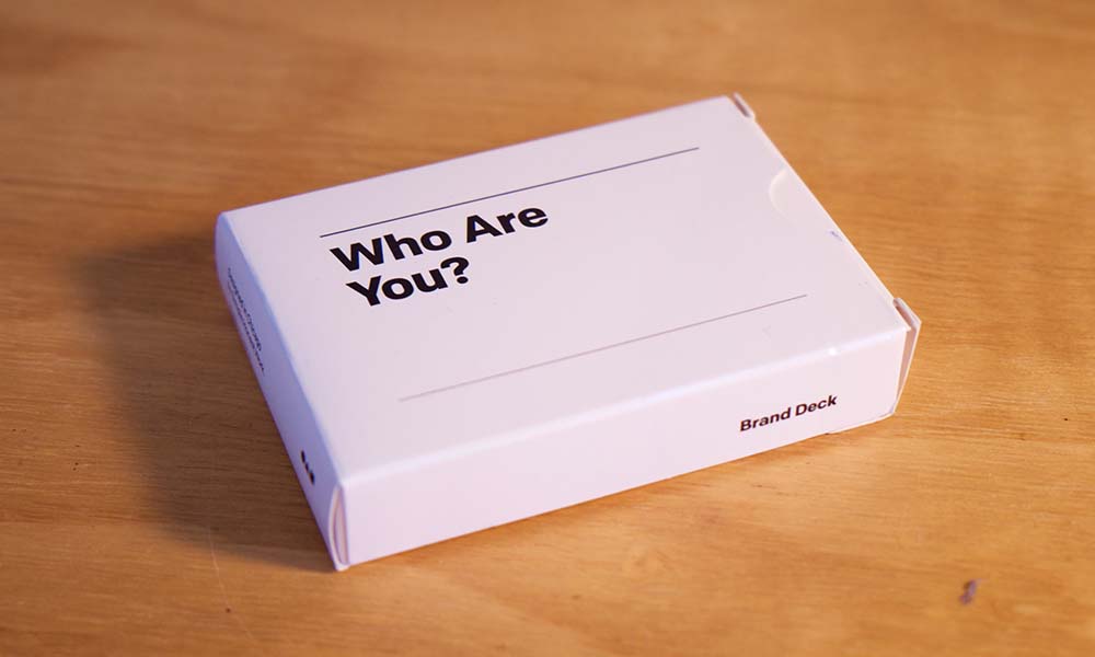 The brand deck brand personality cards.